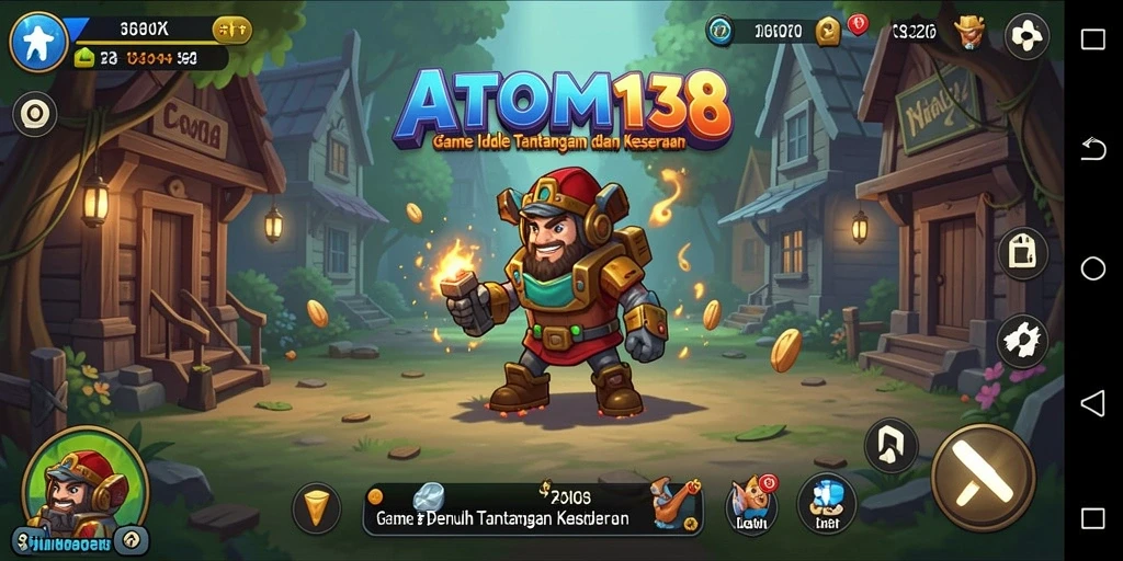 Tampilan gameplay <strong>ATOM138</strong> yang menarik dan penuh dengan aksi Idle.