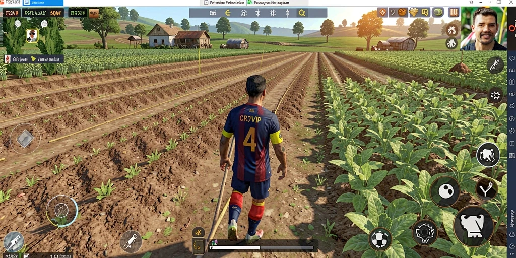 Tampilan menarik dari gameplay CR7VIP yang mencerminkan pertanian.