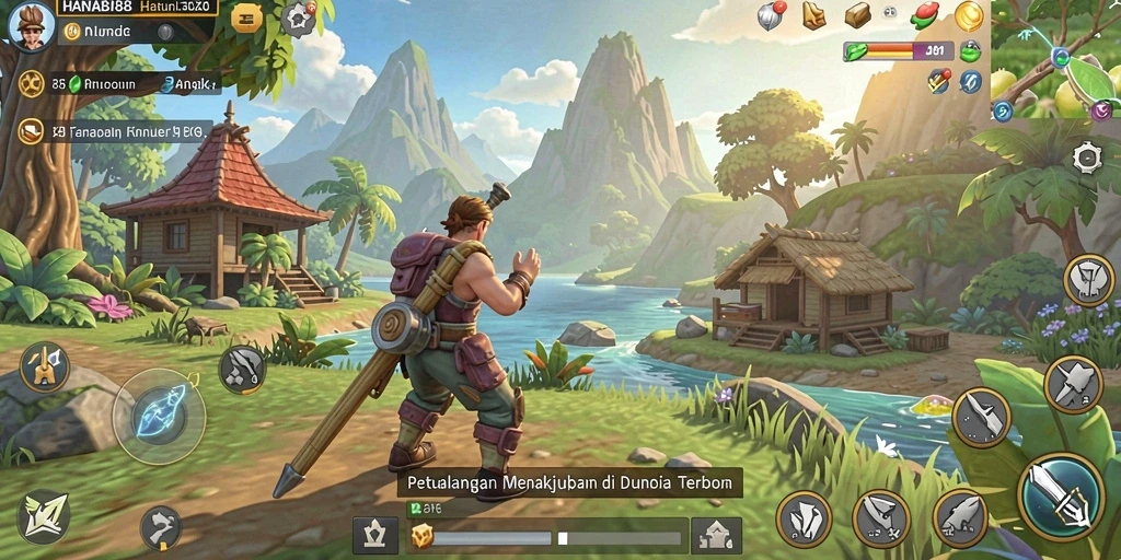 Gameplay HANABI88 menunjukkan eksplorasi dunia yang luas dan mendetail.