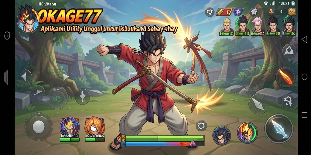 Tangkapan layar HOKAGE77 dengan tampilan antarmuka aplikasi Utility.