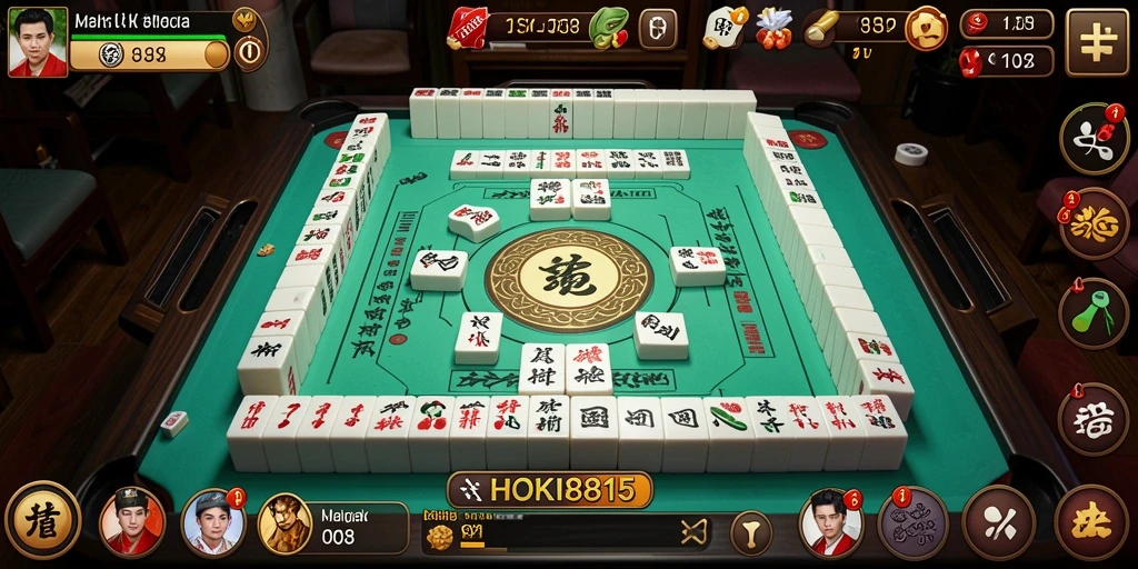 Tampilan gameplay menakjubkan HOKI8815 dalam permainan Mahjong.