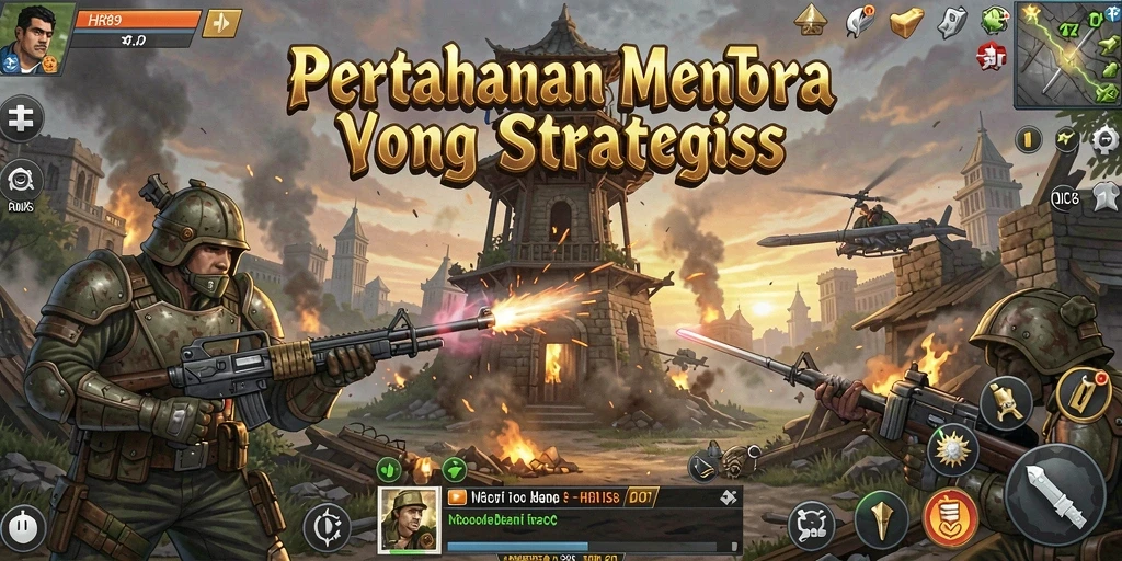 Tampilan gameplay Tower Defense menawan dan mendebarkan