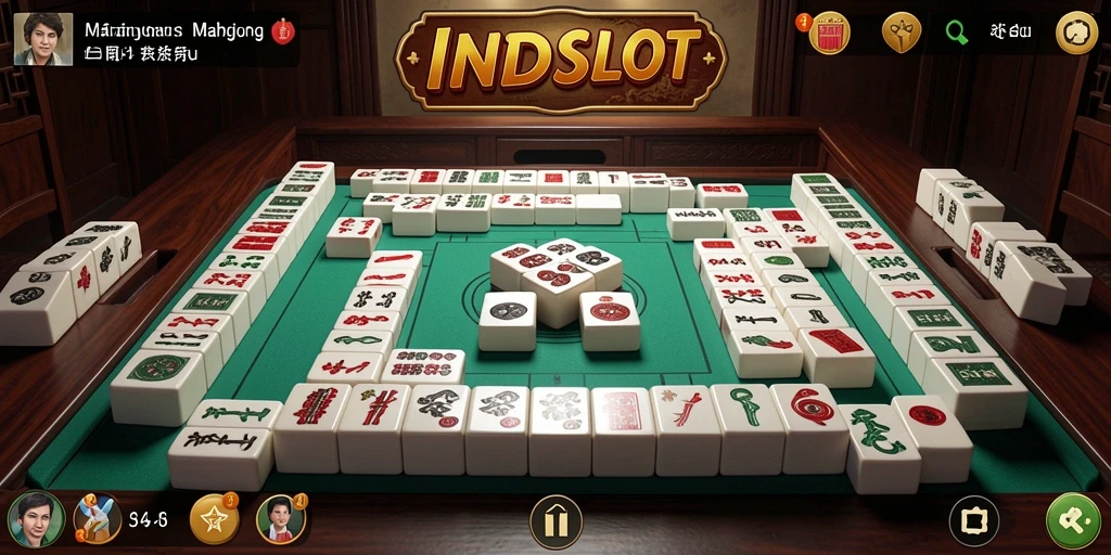 Screenshot gameplay INDSLOT yang menampilkan tantangan Mahjong yang menarik.