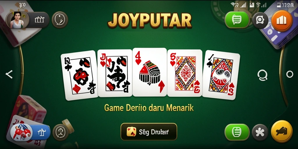 Tampilan gameplay menarik di JOYPUTAR, sesuai dengan tema Domino.