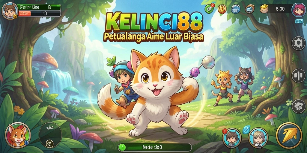 Screenshot gameplay KELINCI88 dengan karakter Anime yang dinamis.