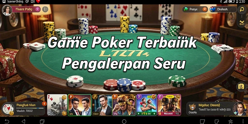 Screenshot gameplay L777 yang menampilkan suasana poker yang seru dan menegangkan.