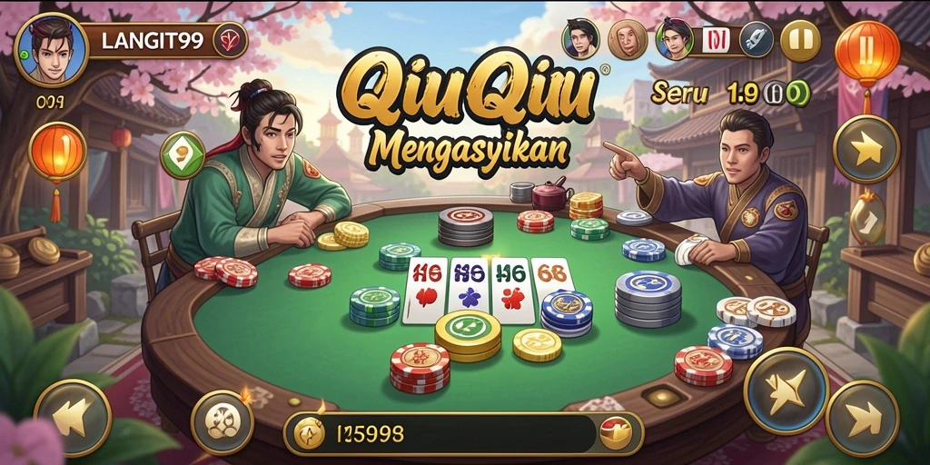 Screenshot gameplay QiuQiu di LANGIT99 dengan grafis menarik.