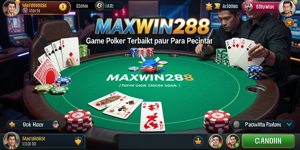 Tampilan menarik dari gameplay Poker di MAXWIN288.