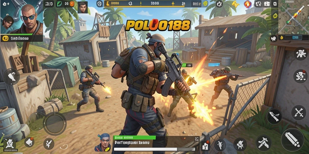 Screenshot gameplay POLO188 yang menampilkan pertempuran seru di medan perang.