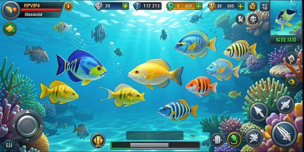 Tampilan gameplay Tembak Ikan yang menarik dan berwarna.