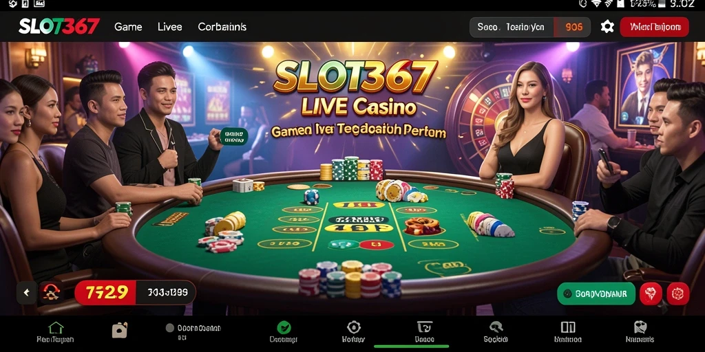 Tampilan gameplay Live Casino SLOT367 yang menegangkan dan menarik.