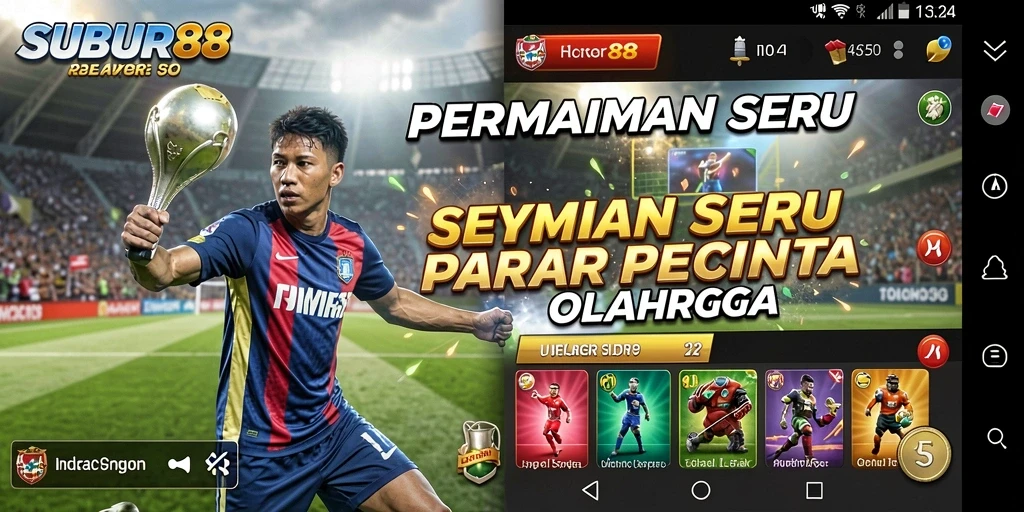 Tampilan seru gameplay SUBUR88 dengan aksi olahraga yang mendebarkan.