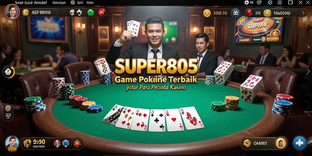 Tampilan screenshot SUPER805 yang menampilkan gameplay poker menarik dan interaktif.