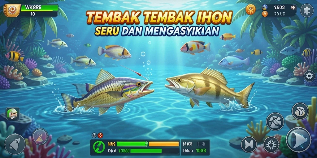 Screenshot utama dari gameplay menarik Tembak Ikan WK888.