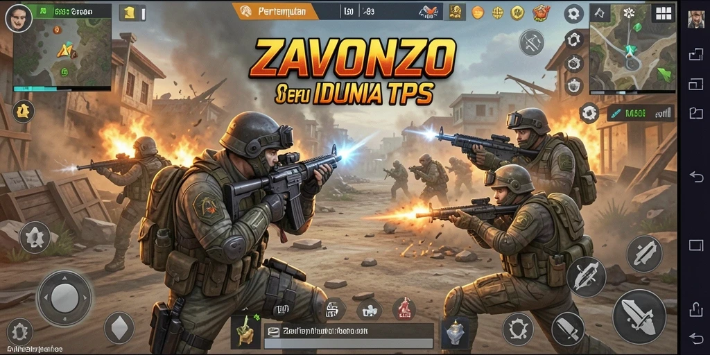 Tangkapan layar dari gameplay ZAVONZO yang mendebarkan di TPS.