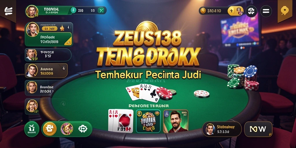 Screenshot ZEUS138 menampilkan aksi seru di meja Poker.